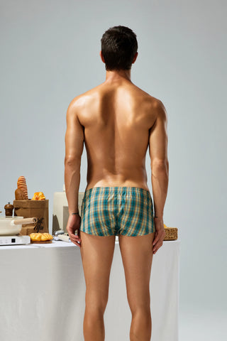 Men’s Cotton Plaid Boxer Shorts - 4inme