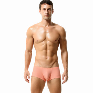 Men’s Breathable Solid Color Boxer Briefs - 4inme