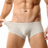 Men’s Breathable Solid Color Boxer Briefs - 4inme