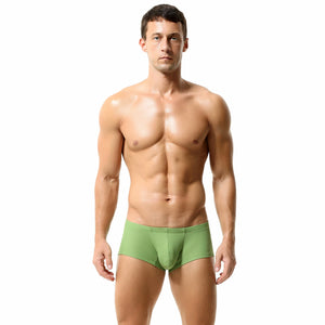 Men’s Breathable Solid Color Boxer Briefs - 4inme