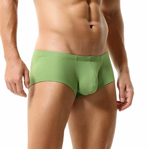 Men’s Breathable Solid Color Boxer Briefs - 4inme