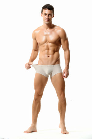 Men’s Breathable Solid Color Boxer Briefs - 4inme