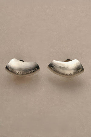 Modern Arc Earrings - Satin Finish Minimalist Jewelry,Unisex Style - 4inme