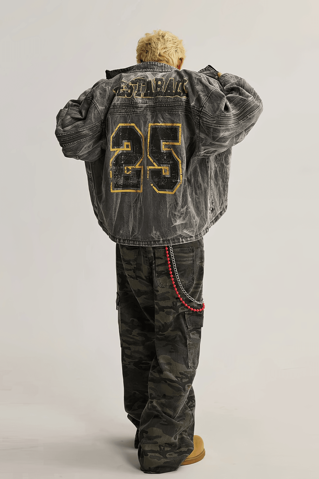Winter Loose Graffiti Denim Jacket – Distressed & Motorcycle Style - 4inme
