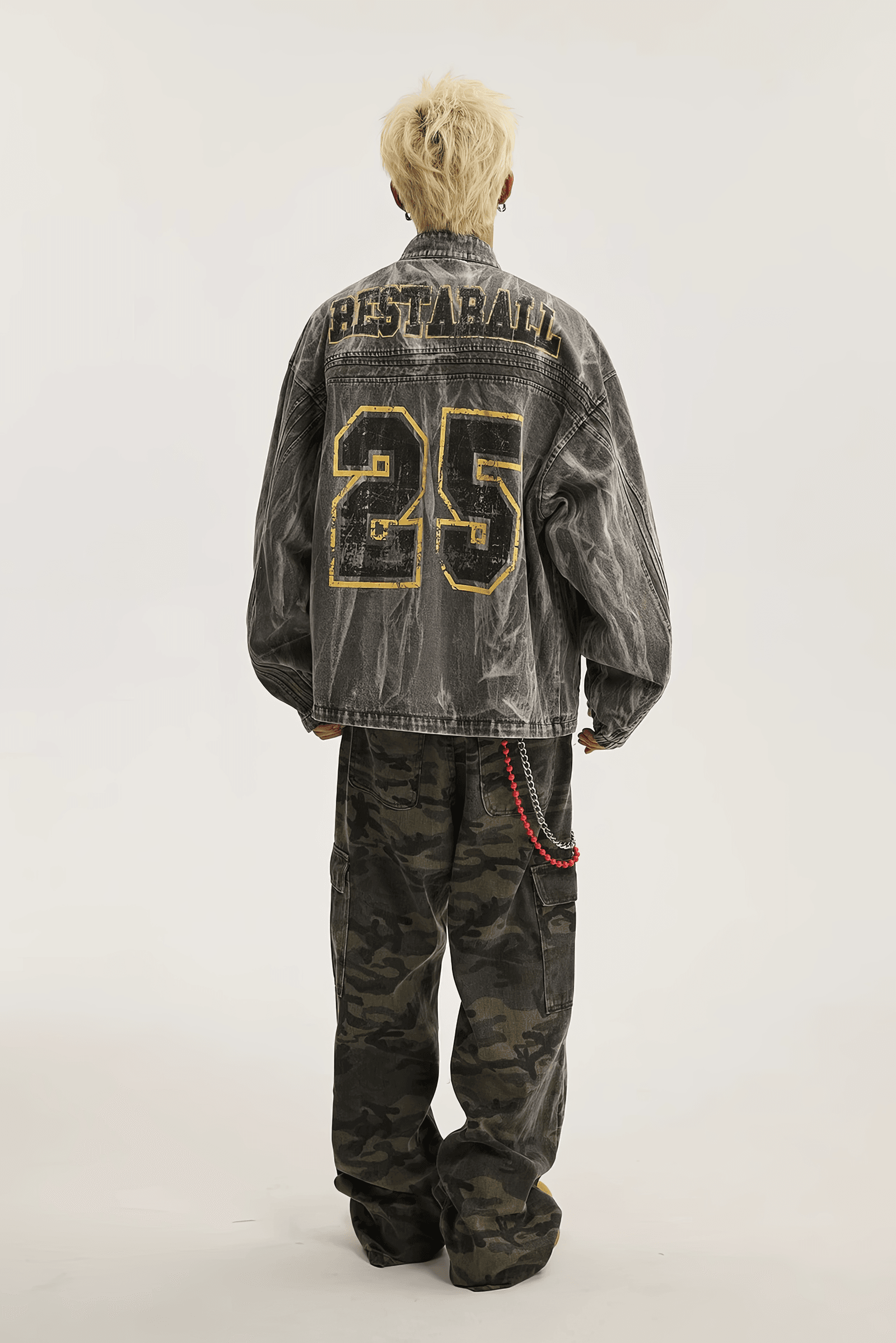 Winter Loose Graffiti Denim Jacket – Distressed & Motorcycle Style - 4inme