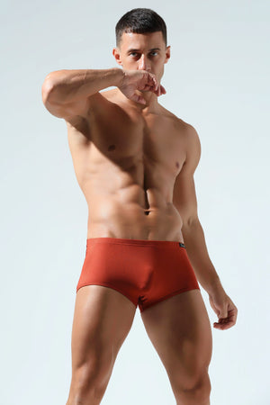 Men’s Cotton Boxer Briefs – Solid Color, Minimalist Style - 4inme