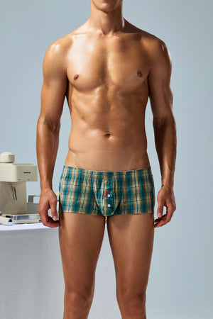 Men’s Cotton Plaid Boxer Shorts - 4inme