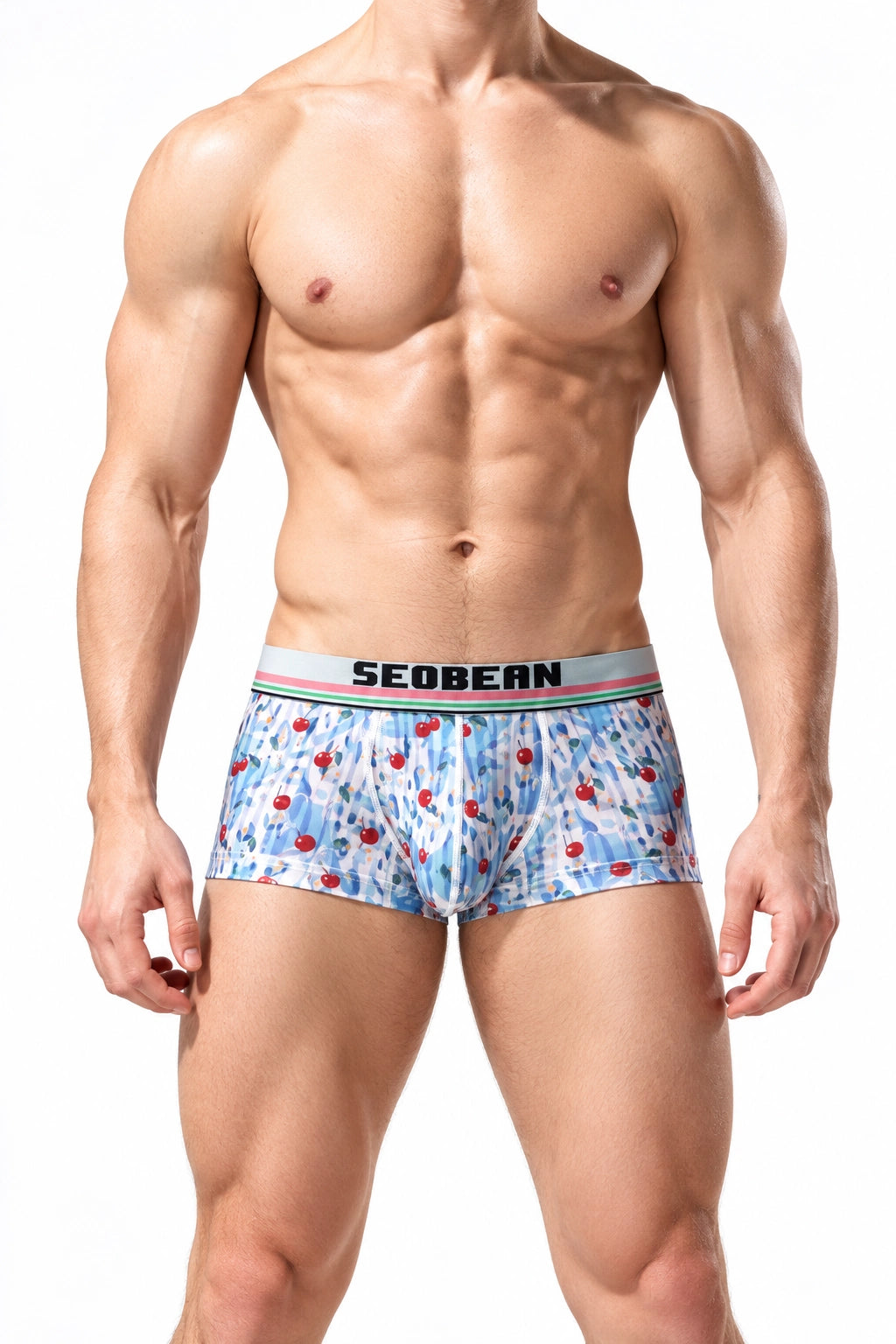 Herren-Boxershorts mit Kirschölmalerei-Druck – Weich, Schnell Trocknend und Atmungsaktiv