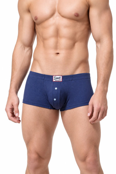 Men's Ribbed Boxer Briefs - Breathable  Solid Color Underwear