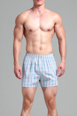 Mandlige ternet bomuldsshorts - Komfortabel og afslappet pasform