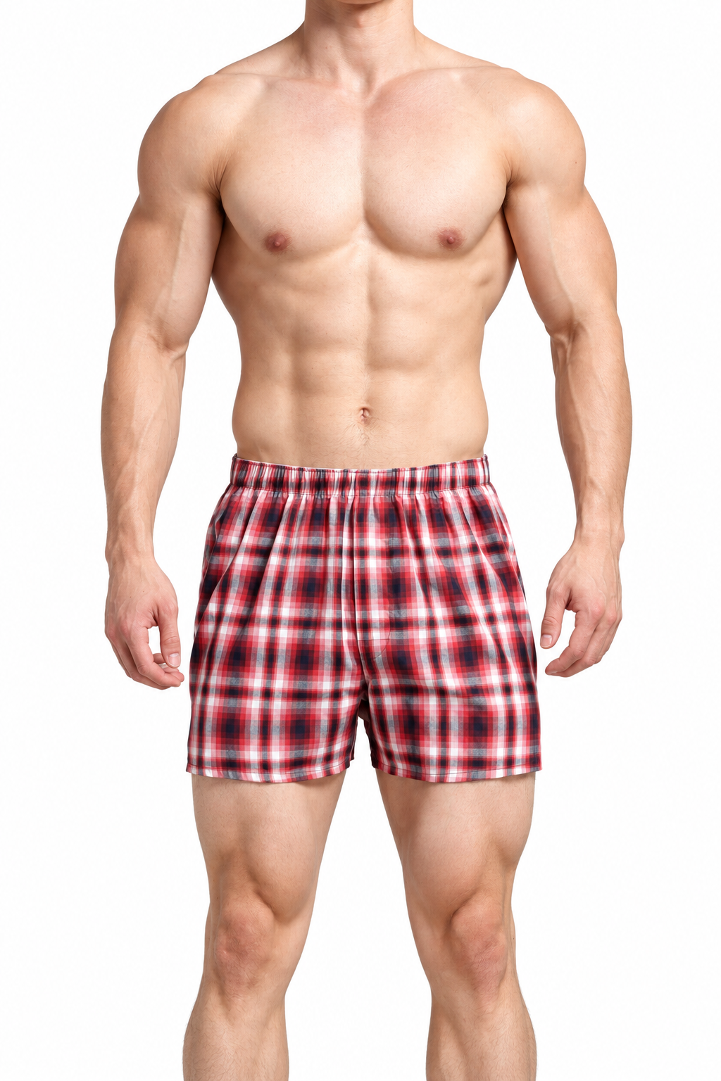 Herres ternede bomulds bokser shorts
