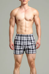 Mandlige ternet bomuldsshorts - Komfortabel og afslappet pasform