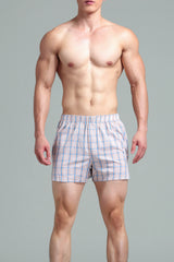 Mandlige ternet bomuldsshorts - Komfortabel og afslappet pasform