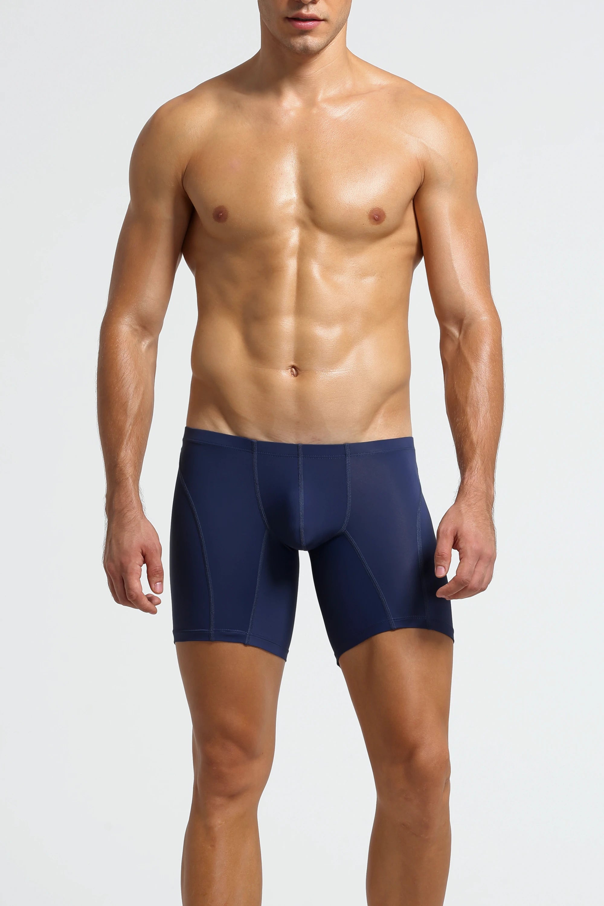 Herre Lang Boxer Shorts - Kompressionspasform, Bløde & Strækbare