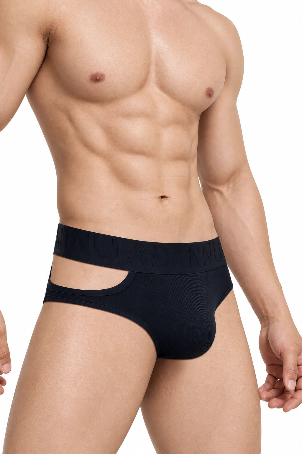 Men’s Low-Rise Cotton Briefs with Side Cut-Out Design