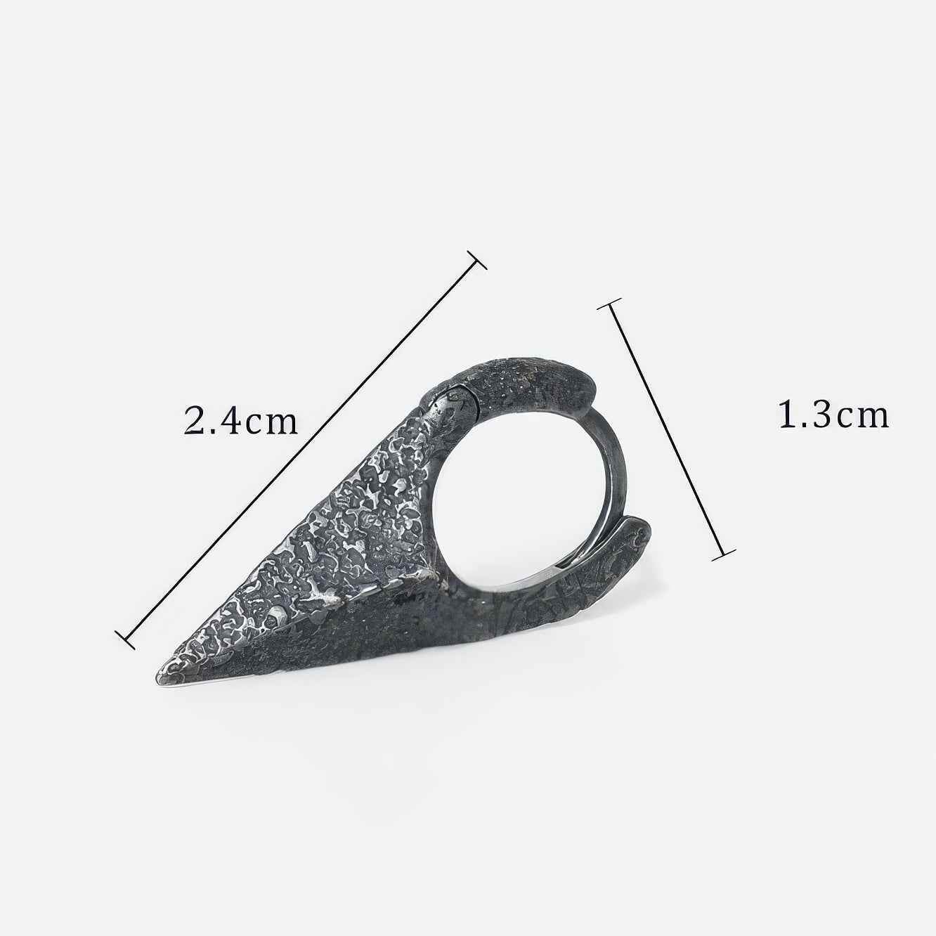 Neutral Black Rock Texture Geometric Ear Stud Earrings - 4inme