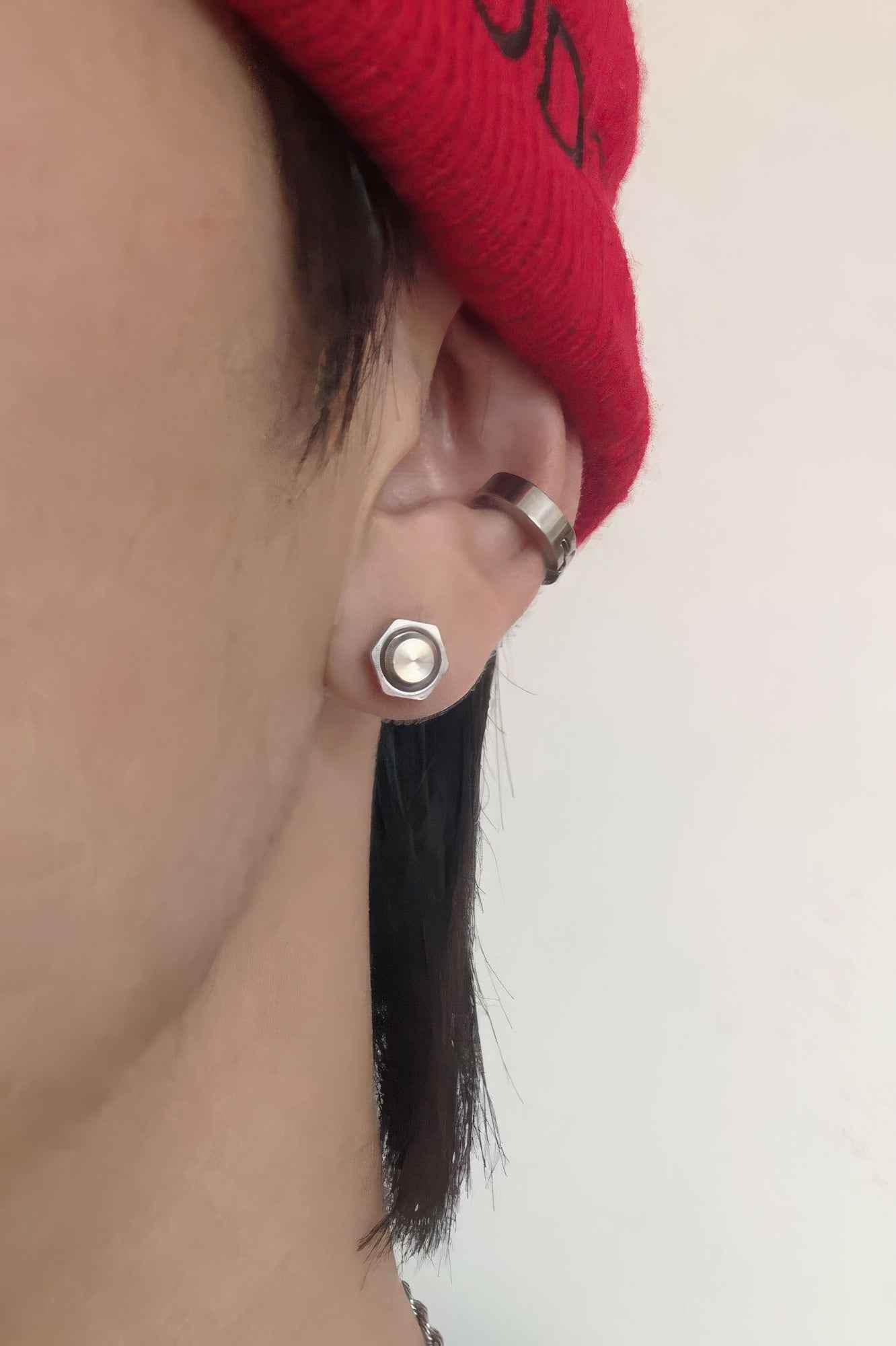 Nut and Bolt Stud Earrings for a Bold Industrial Look - 4inme