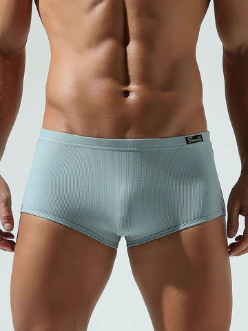 Men’s Cotton Boxer Briefs 3-Pack – Solid Color, Minimalist Style - 4inme