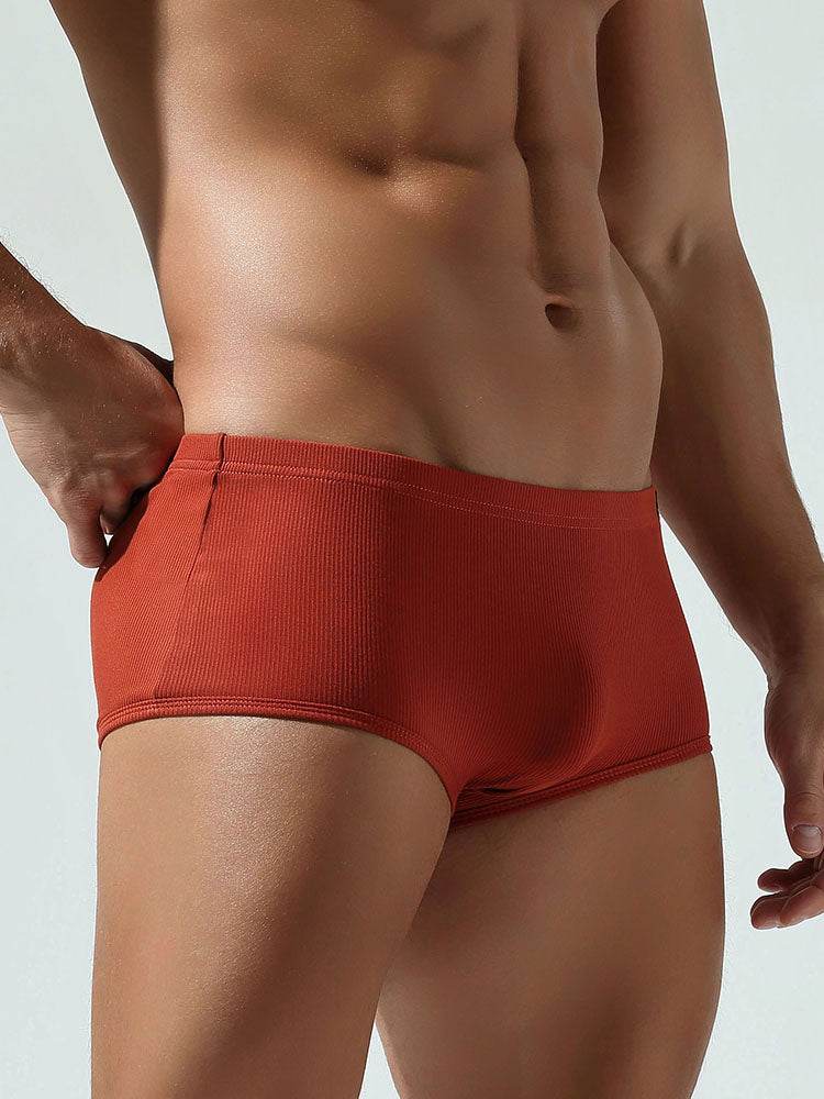 Men’s Cotton Boxer Briefs 3-Pack – Solid Color, Minimalist Style - 4inme