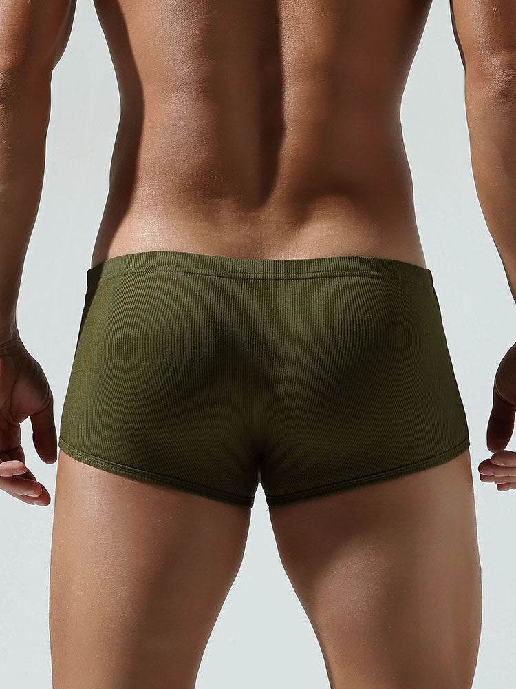 Men’s Cotton Boxer Briefs 3-Pack – Solid Color, Minimalist Style - 4inme
