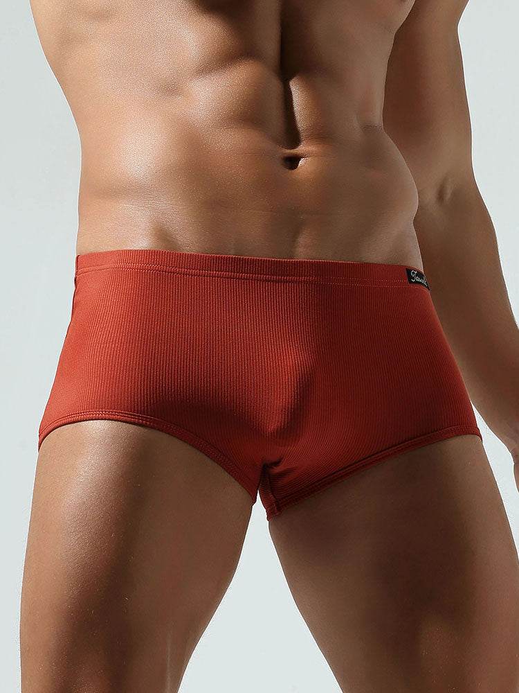 Men’s Cotton Boxer Briefs 3-Pack – Solid Color, Minimalist Style - 4inme