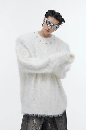 Oversized Solid Color Sweater – Cozy & Relaxed Knit Top - 4inme