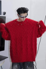 Oversized Solid Color Sweater – Cozy & Relaxed Knit Top - 4inme