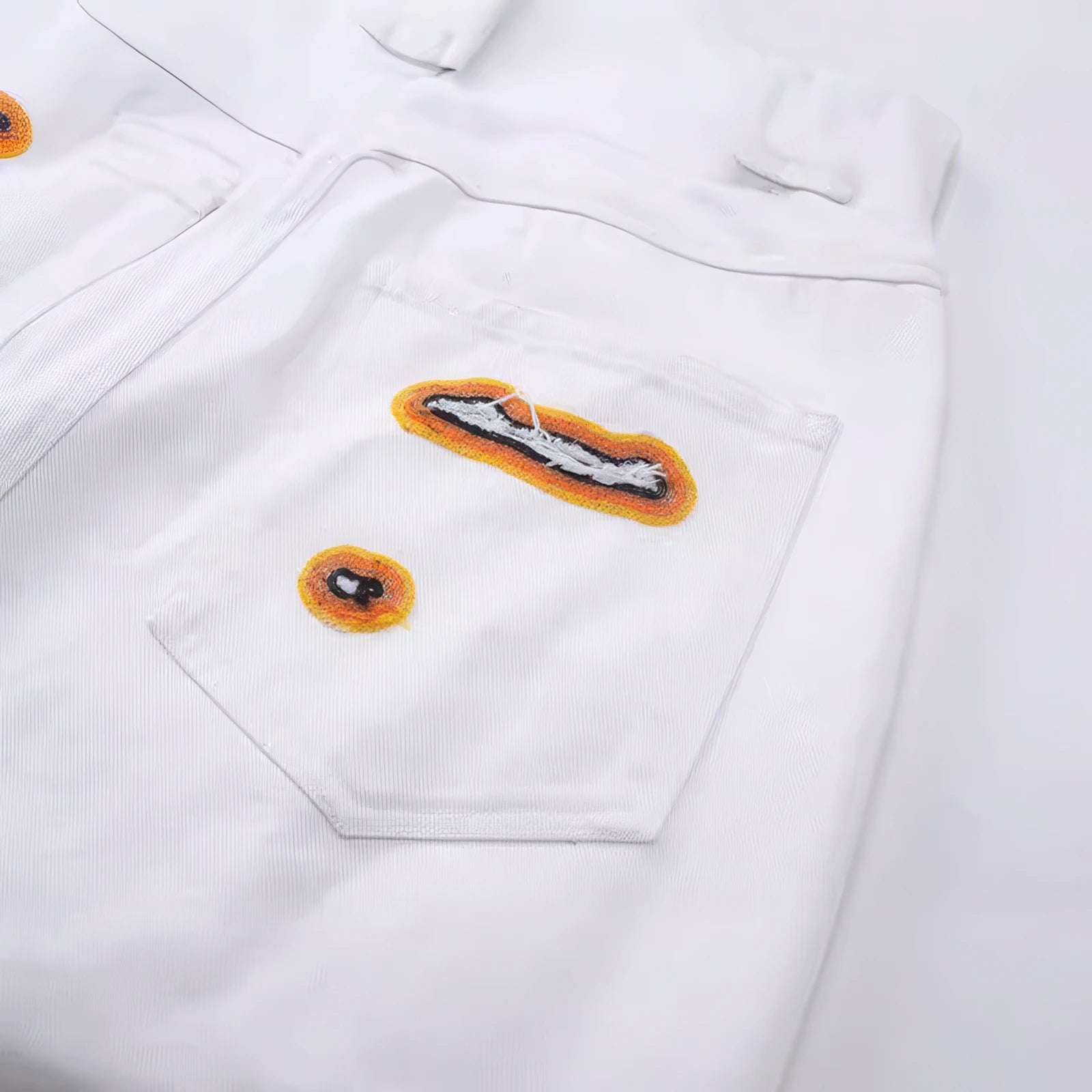 Flame Burnout Distressed Denim Jeans – Bold, Street Style Design - 4inme