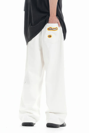 Flame Burnout Distressed Denim Jeans – Bold, Street Style Design - 4inme