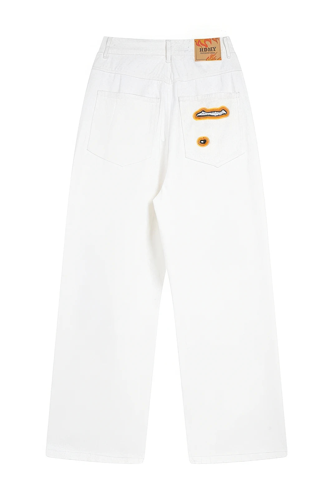 Flame Burnout Distressed Denim Jeans – Bold, Street Style Design - 4inme