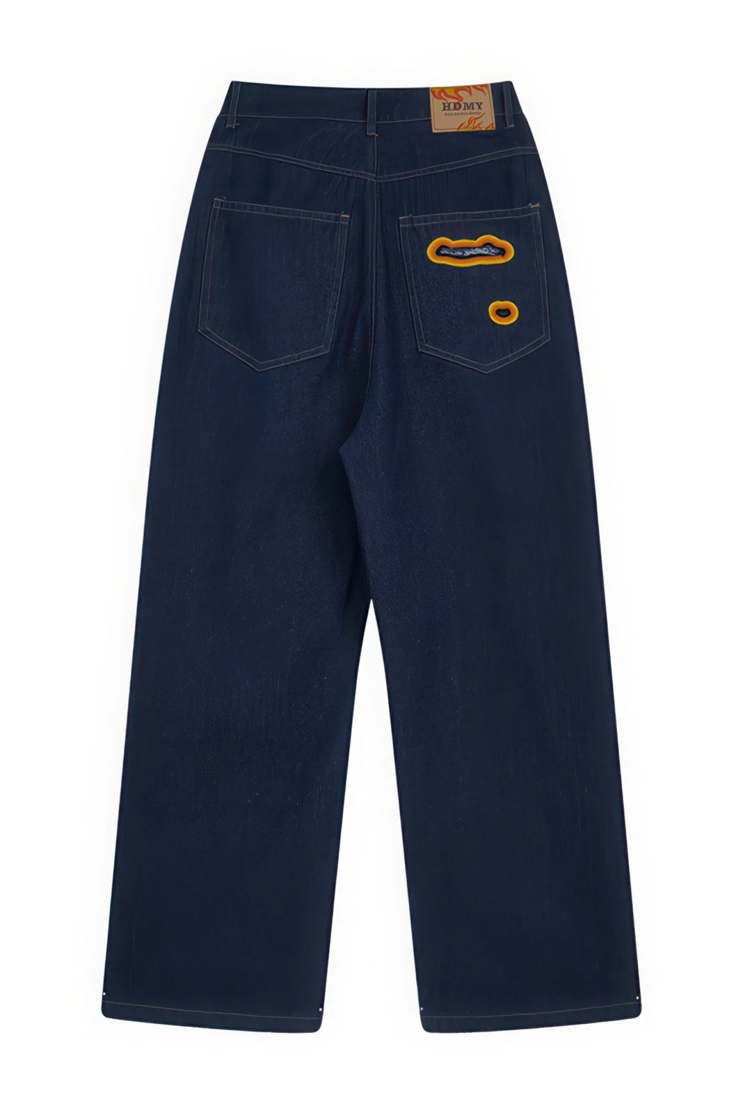 Flame Burnout Distressed Denim Jeans – Bold, Street Style Design - 4inme