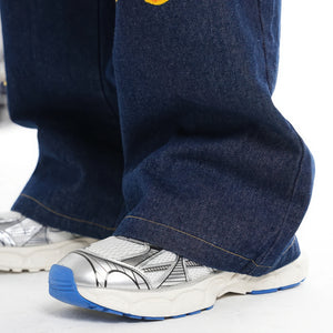 Flame Burnout Distressed Denim Jeans – Bold, Street Style Design - 4inme