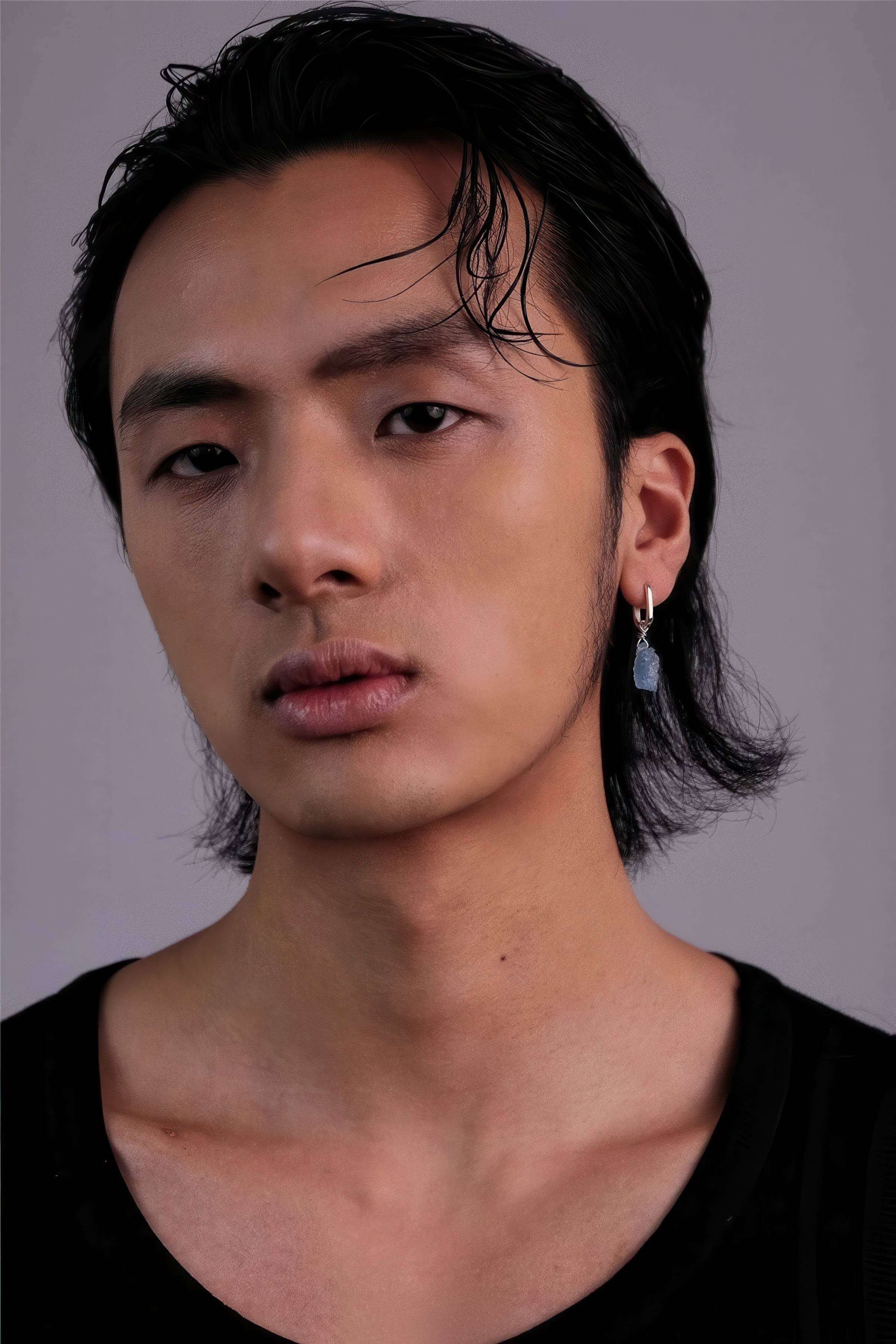 Raw Aquamarine Drop Earrings - Unique Blue Stone Design - 4inme