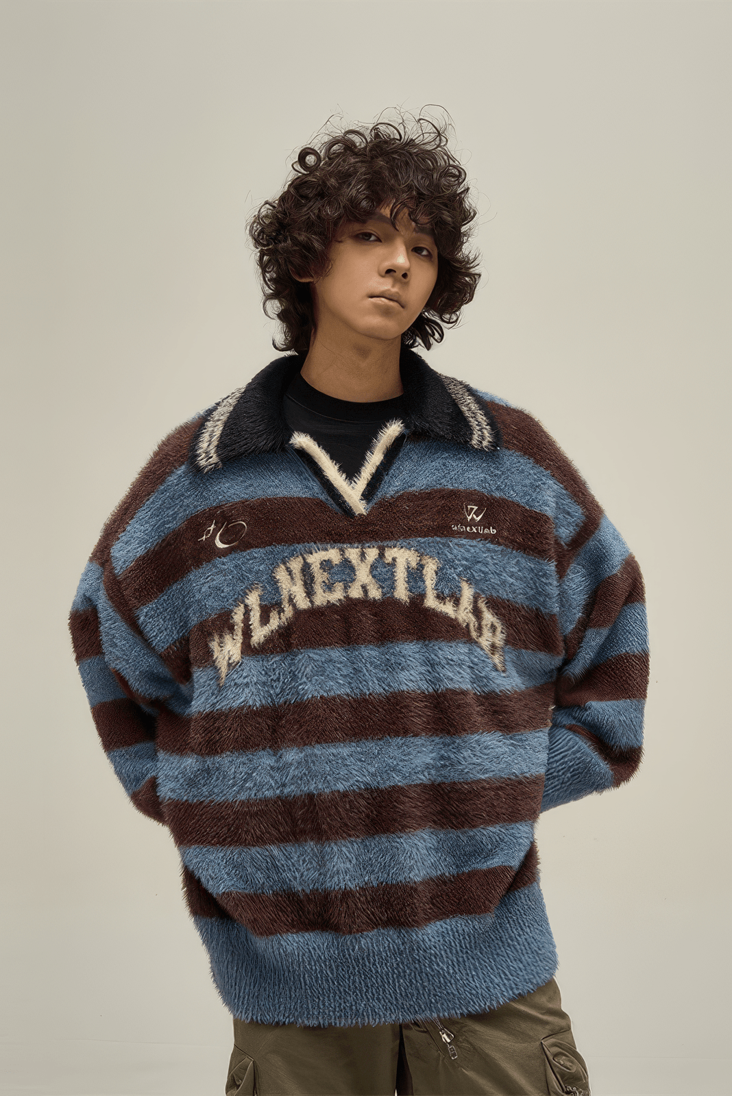 Retro American Style Oversized Knit Sweater for Couples - Winter Cozy Wear - 4inme