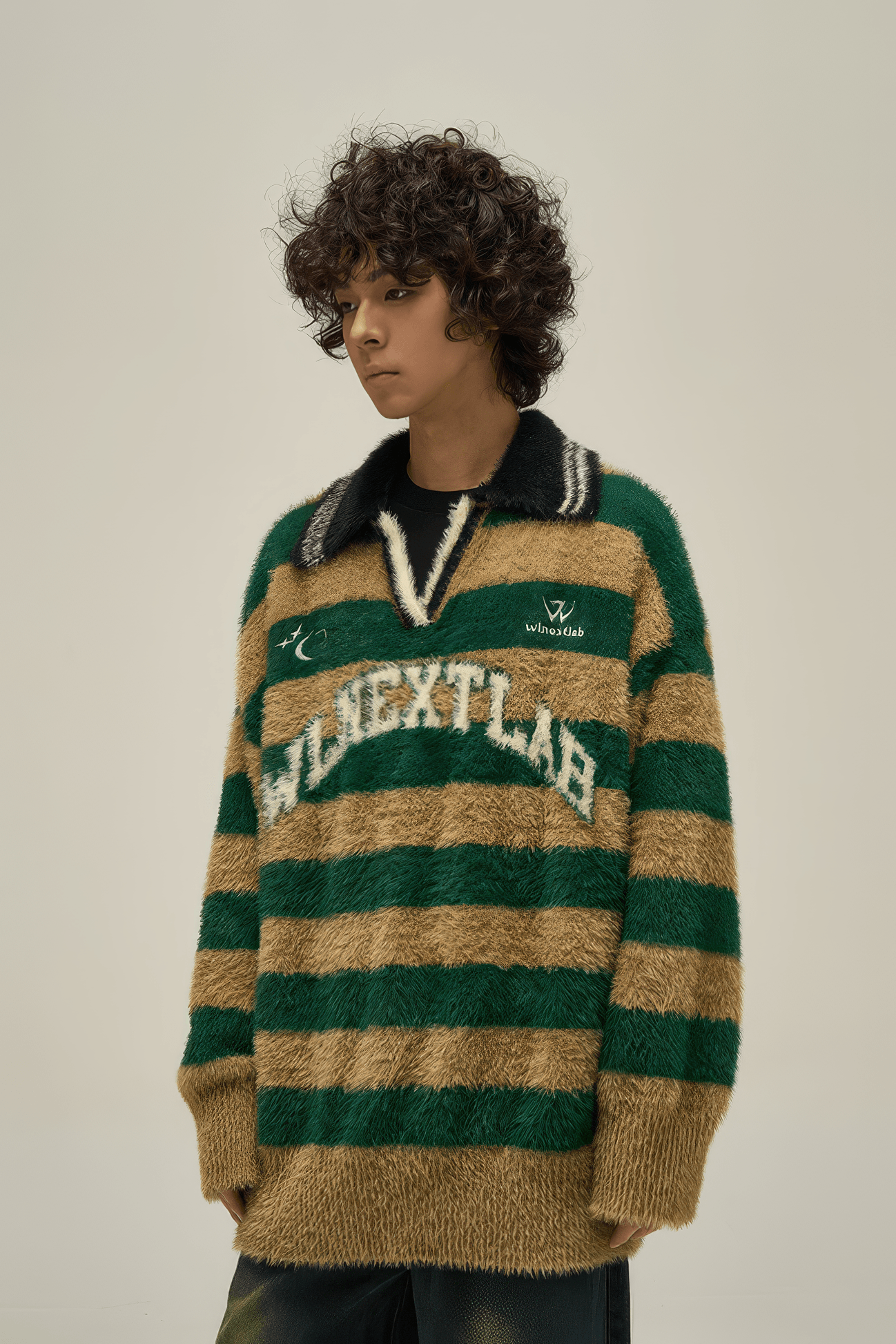 Retro American Style Oversized Knit Sweater for Couples - Winter Cozy Wear - 4inme