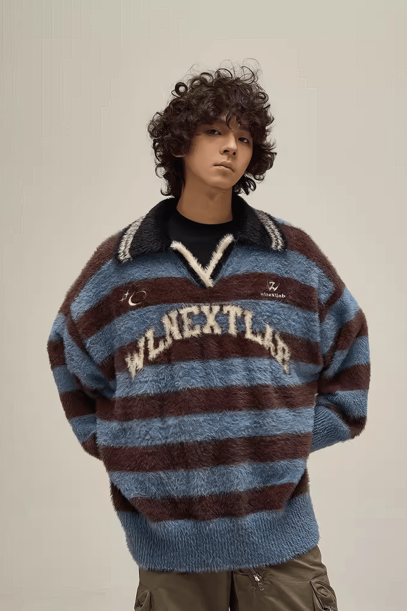 Retro American Style Oversized Knit Sweater for Couples - Winter Cozy Wear - 4inme