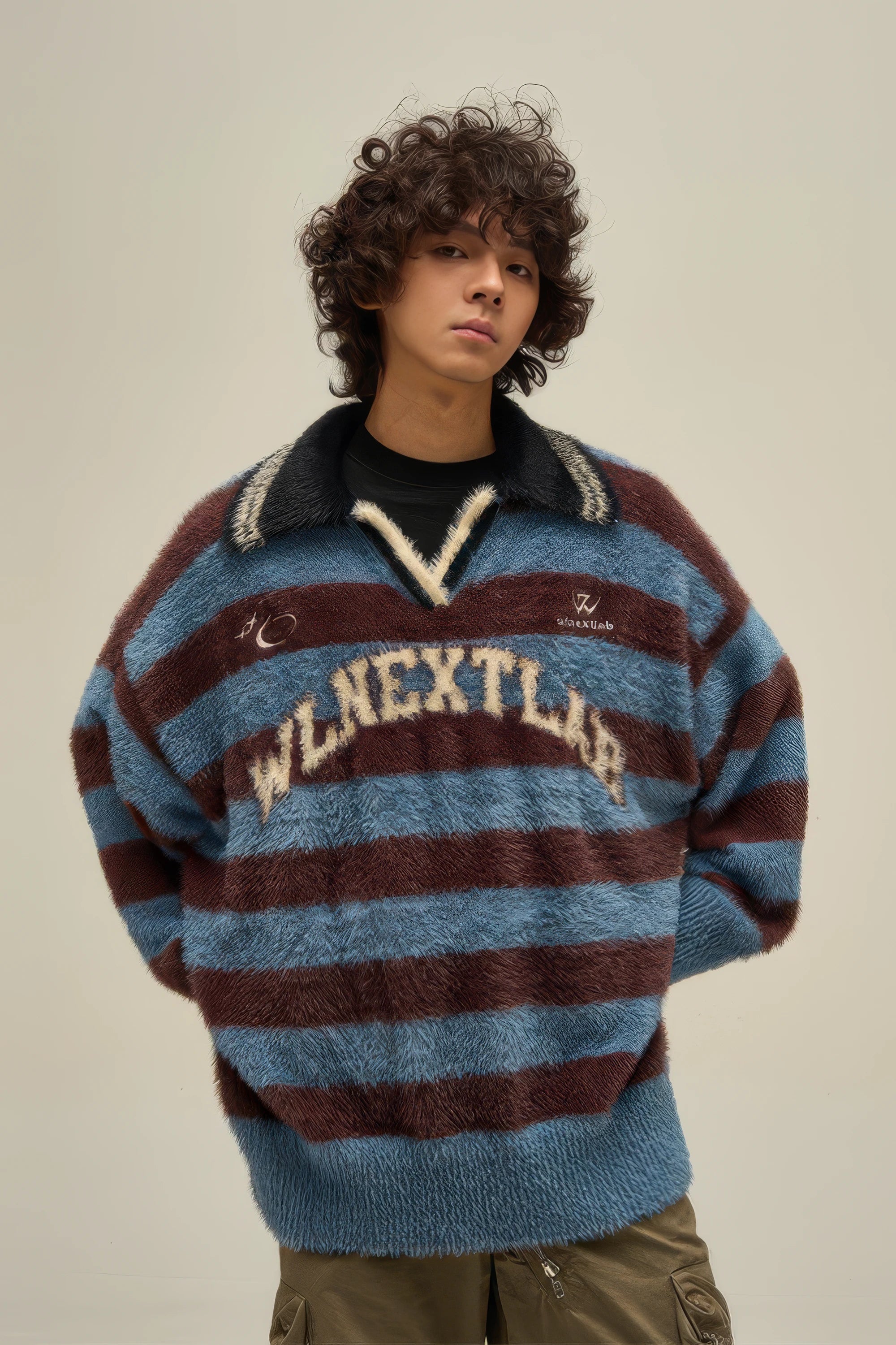 アメリカンスタイルのオーバーサイズニットセーター