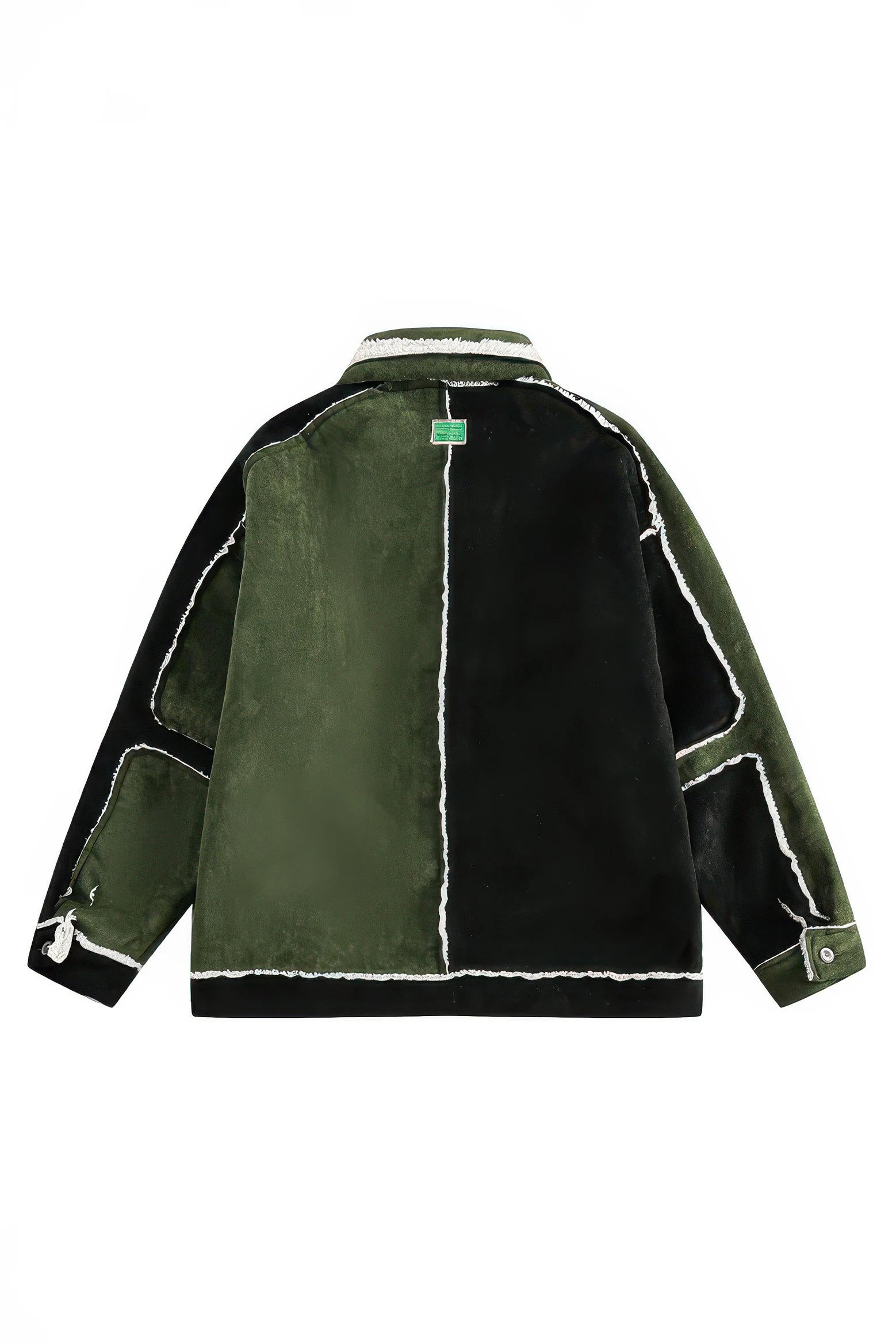 ג'קט שרפה אוניסקס עם רקמת פרחים - כותנה בצבעים משולבים