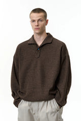 Vintage Italian Polo Shirt - Long Sleeve, Loose Fit, Classic Collared