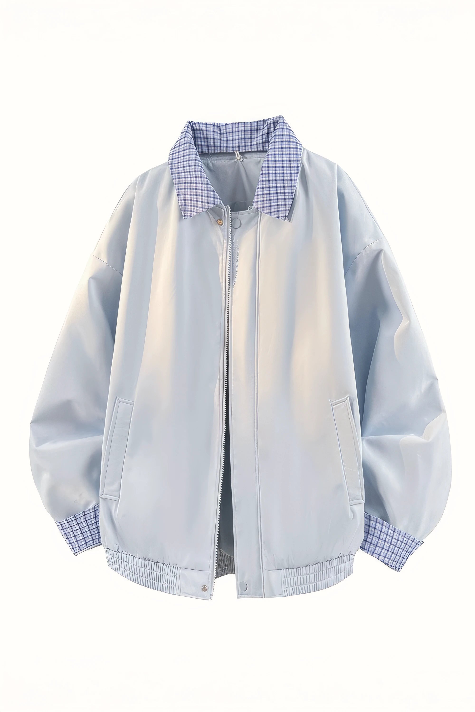 チェック柄ワークボンバージャケット