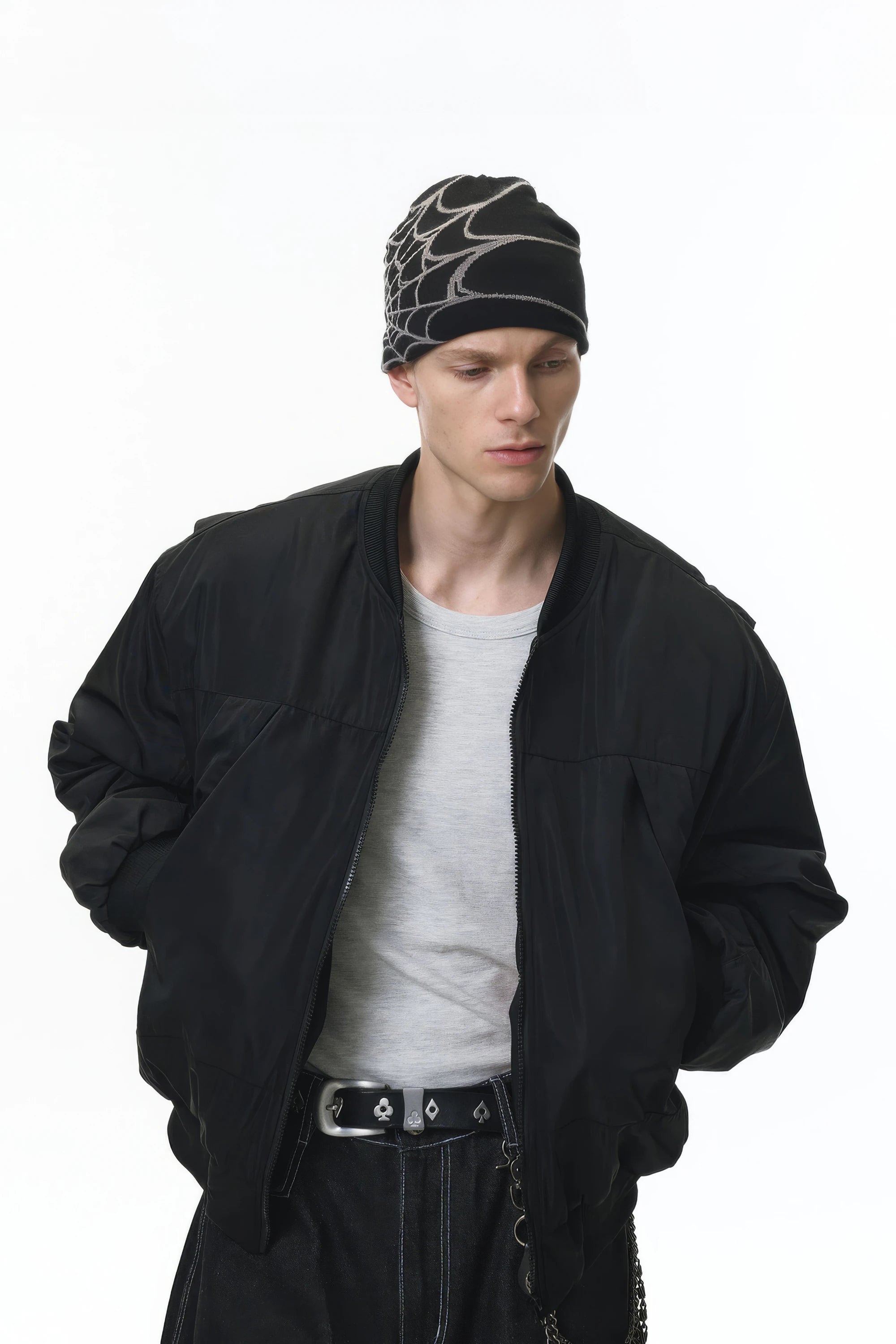 ユニセックス 着脱式レイヤードベースボールフーディジャケット