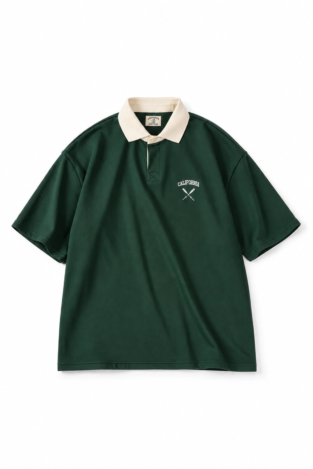 Retro Baseball Style Polo Shirt – Los fit kortærmet