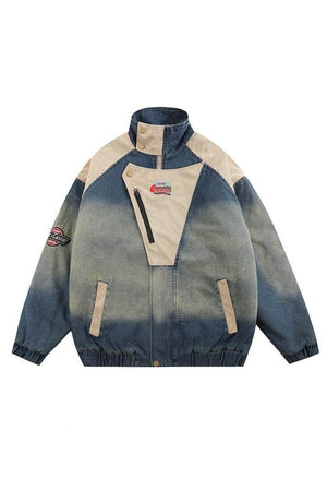 Vintage Embroidered Thickened Denim Jacket - 4inme