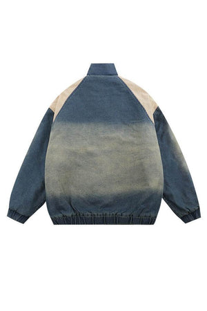 Vintage Embroidered Thickened Denim Jacket - 4inme