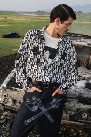 Warrior Chain Ball Earrings – Edgy & Unisex Statement Piece (Pair) - 4inme