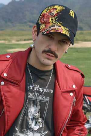 Warrior Chain Ball Earrings – Edgy & Unisex Statement Piece (Pair) - 4inme