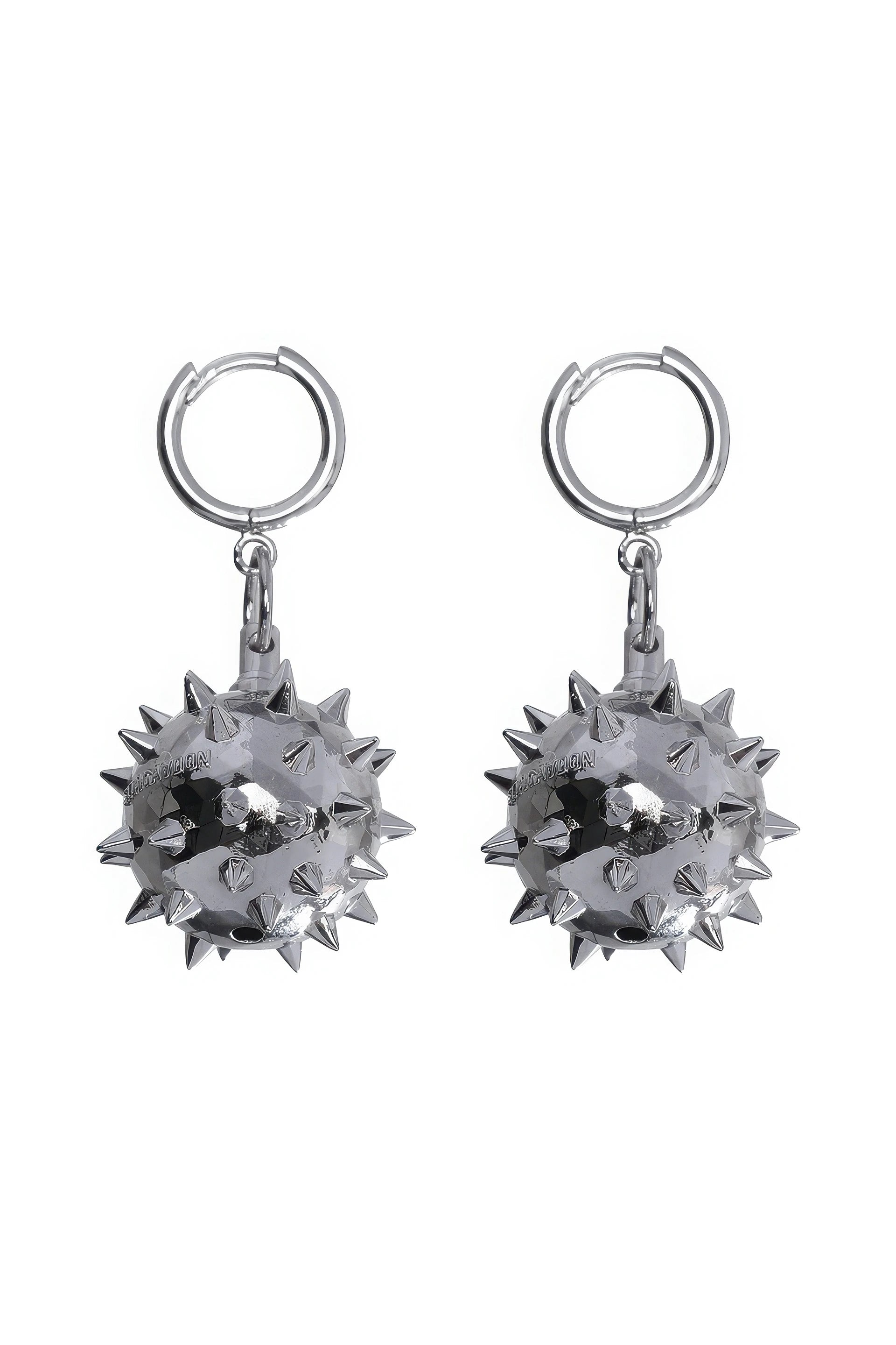 Warrior Chain Ball Earrings – Edgy & Unisex Statement Piece (Pair) - 4inme