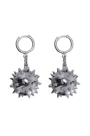 Warrior Chain Ball Earrings – Edgy & Unisex Statement Piece (Pair) - 4inme