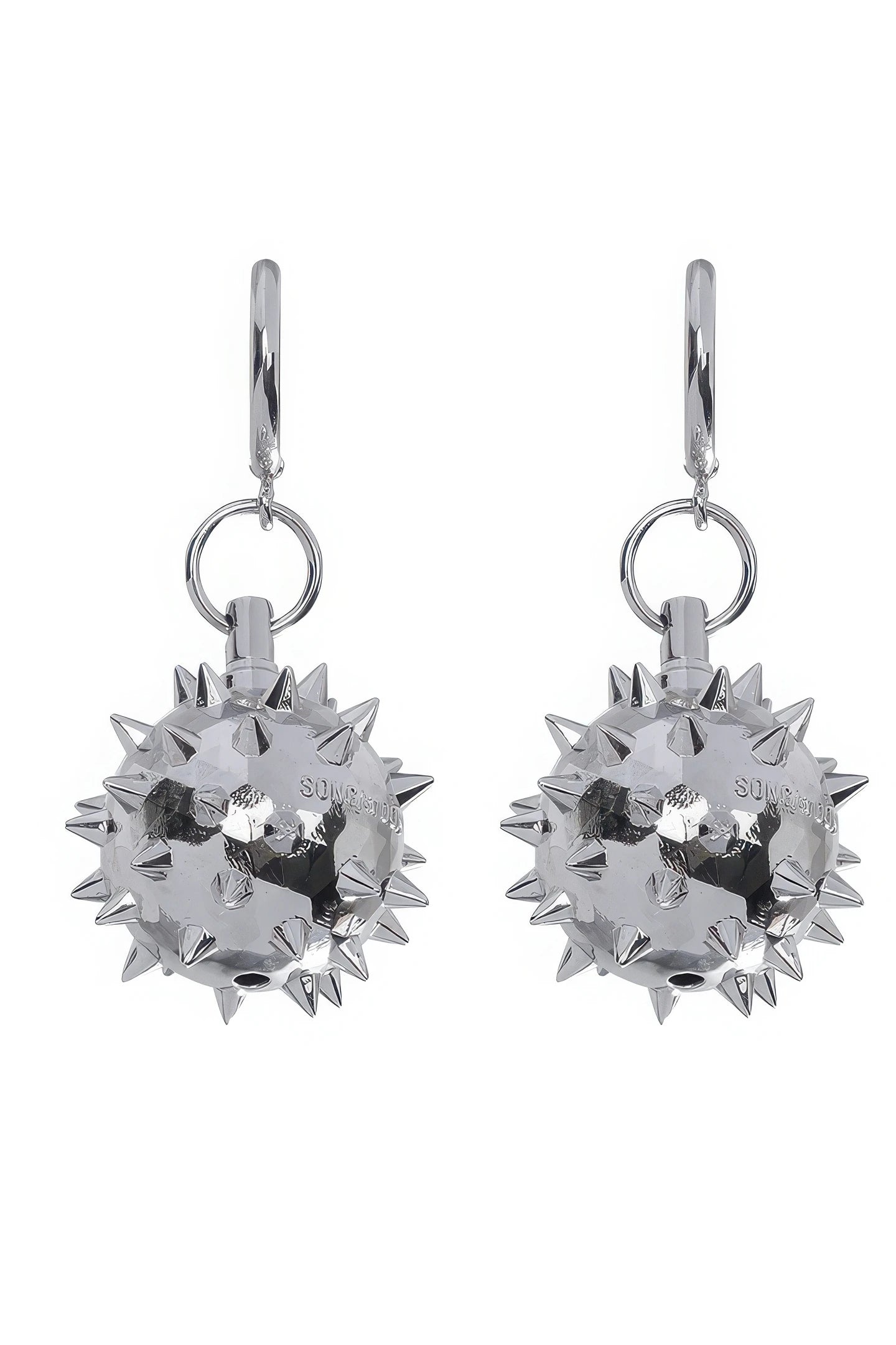 Warrior Chain Ball Earrings – Edgy & Unisex Statement Piece (Pair) - 4inme
