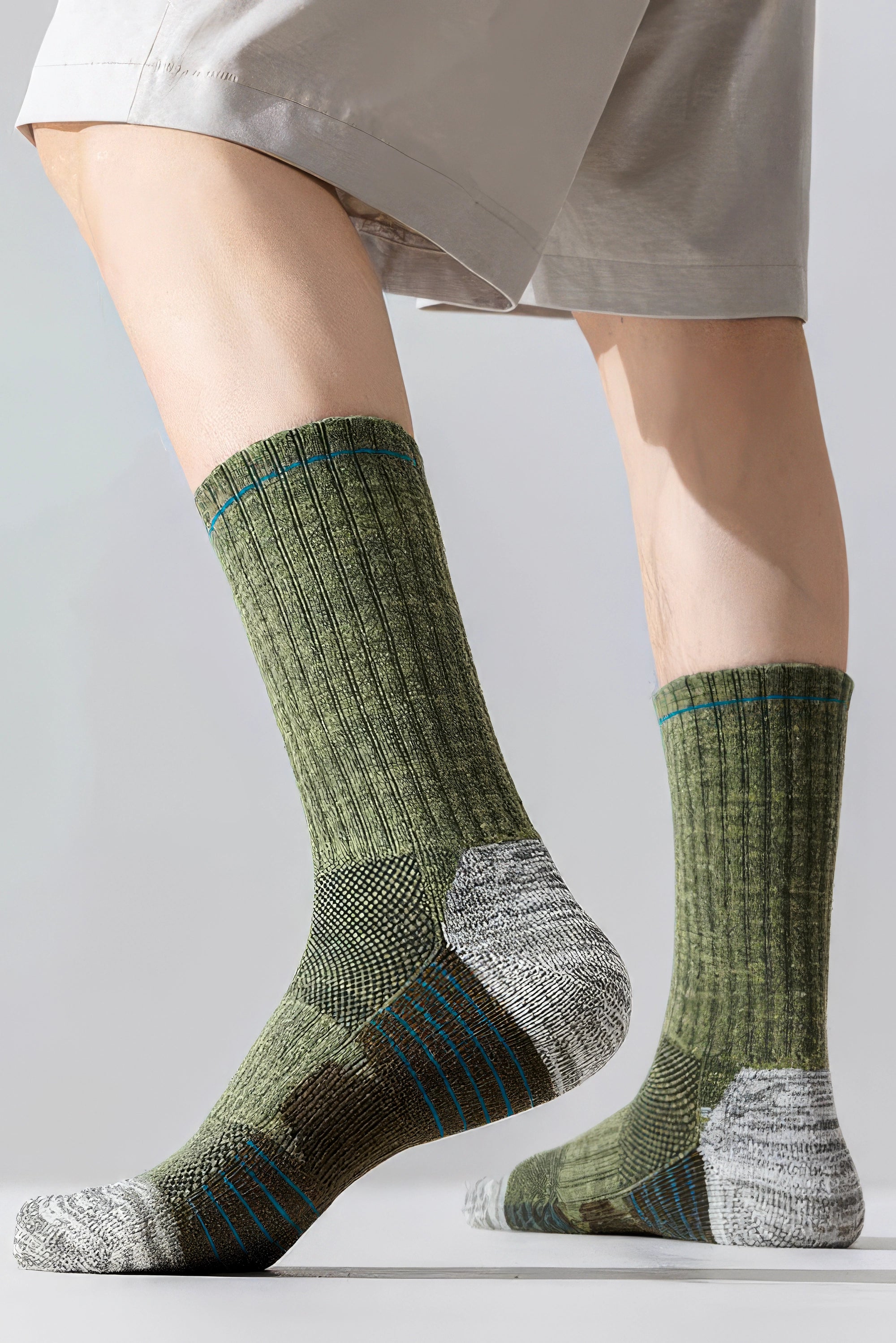 Mid-Calf Wool Outdoor Socks for Hiking, Skiing & Mountaineering